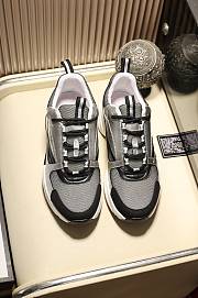 Dior B22 Sneaker Silver Technical Mesh Patent - 4