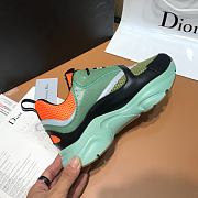 Dior B22 Sneaker Green and Orange Technical Mesh - 3