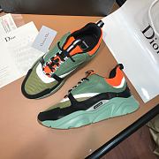 Dior B22 Sneaker Green and Orange Technical Mesh - 2