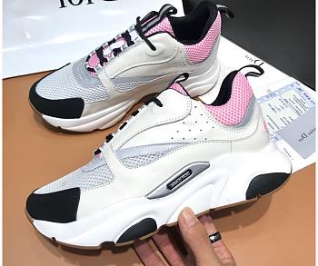 Dior B22 Sneaker Pink and White Technical Mesh 3SN231YKB_H069