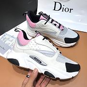 Dior B22 Sneaker Pink and White Technical Mesh 3SN231YKB_H069 - 4