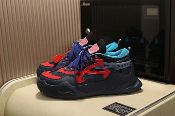 Off-White Odsy-1000 Black Red with Blue Shoeslaces