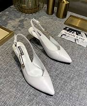 Versace Safety Pin Pumps White - 2