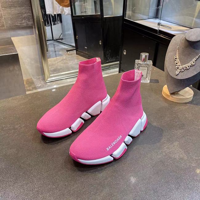 Balenciaga Speed 2.0 Sneakers Dark Pink - 1