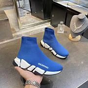 Balenciaga Speed 2.0 Sneakers White Blue - 4
