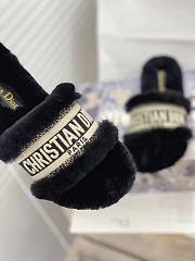 Dior Dway Slides Fur Black - 5