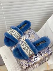 Dior Dway Slides Fur Blue - 4