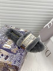 Dior Dway Slides Fur Grey - 4