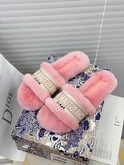 Dior Dway Slides Fur Pink - 5