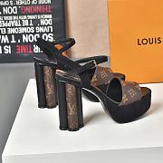 Louis Vuitton Since 1854 Podium Platform Sandal Brown - 4