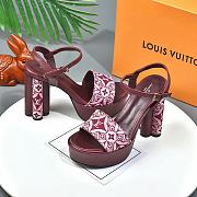 Louis Vuitton Since 1854 Podium Platform Sandal Cherry - 3