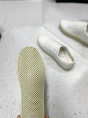 Saint Laurent Paris Off White Canvas Court Low Top Sneakers - 01 - 2