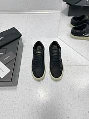 Saint Laurent Paris Off Black Canvas Court Low Top Sneakers - 02 - 4