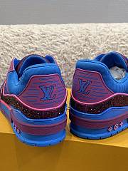 Louis Vuitton LV Trainer Sneaker Blue Purple sparkling crystals - 5