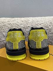 Louis Vuitton LV Trainer Sneaker Black Yellow sparkling crystals - 6