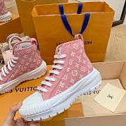 LV SQUAD SNEAKER PINK BOOT - 5