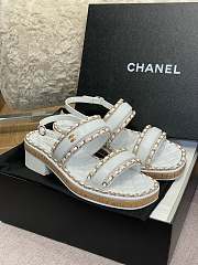 Chanel sandal sheep skin White - 5