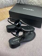 Chanel sandal glossy calf leather Black - 3