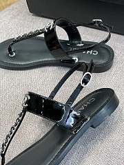 Chanel sandal glossy calf leather Black - 6