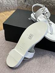 Chanel sandal glossy calf leather White - 5