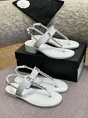 Chanel sandal glossy calf leather White - 3