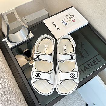 Chanel Dad Sandals leather sandal White