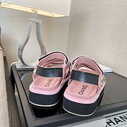 Chanel Pink and Black Dad Sandals - 2