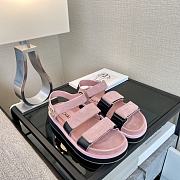 Chanel Pink and Black Dad Sandals - 3