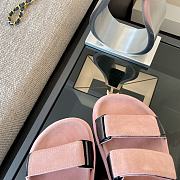 Chanel Pink and Black Dad Sandals - 5