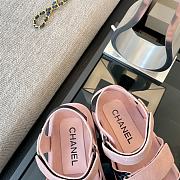 Chanel Pink and Black Dad Sandals - 6