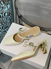 Dior Rhodes Heeled Mule White Calfskin - 2