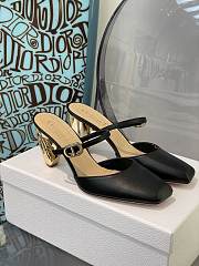 Dior Rhodes Heeled Mule Black Calfskin - 5