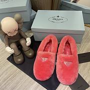 Prada fur shoes - Light Red - 1
