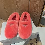 Prada fur shoes - Light Red - 2