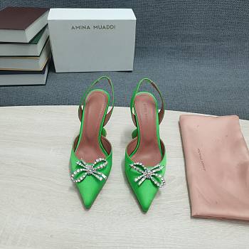 Amina Muaddi high heels Green