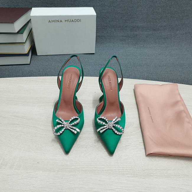Amina Muaddi high heels Jade Green - 1