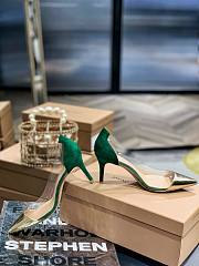 Gianvito Rossi transparent gold and green high heels - 3
