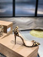 Gianvito Rossi transparent leopard print high heels - 1
