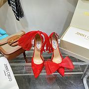Jimmy Choo Averly 100 Asymmetric Sandals Red - 1
