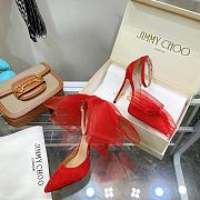 Jimmy Choo Averly 100 Asymmetric Sandals Red - 2