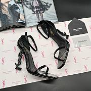 Saint Laurent Opyum 110mm YSL heel black sandals - 2
