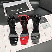 Saint Laurent Opyum 110mm YSL heel red sandals - 3