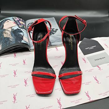Saint Laurent Opyum 110mm YSL heel red sandals
