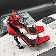 Saint Laurent Opyum 110mm YSL heel red sandals - 6