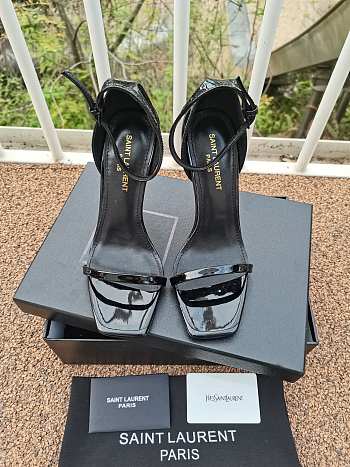 Saint Laurent Opyum 110mm YSL heel black sandals
