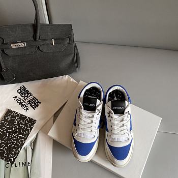 Jimmy Choo Blue and White Sneaker
