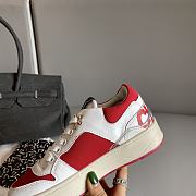 Jimmy Choo Red and White Sneaker - 5