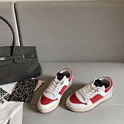 Jimmy Choo Red and White Sneaker - 4