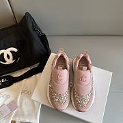 Jimmy Choo Ballet Pink Mix Neoprene and Leather Sneaker - 6