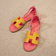 Hermes Santorini pink yellow sandal - 2